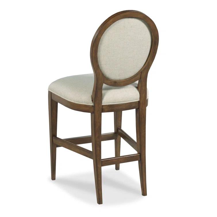 Ovale Upholstered Counter Stool with Solid Wood Frame