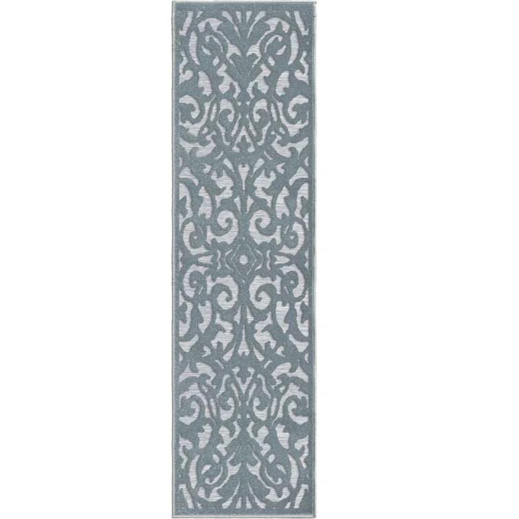 My Texas House Ladybird Harbor Blue High Low Indoor Outdoor Area Rug