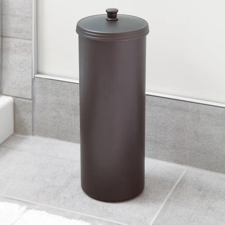iDesign Plastic Toilet Tissue Holder Stand, The Kent Collection - Hold 3 Rolls of Toilet Paper, 6.5" x 15.5"