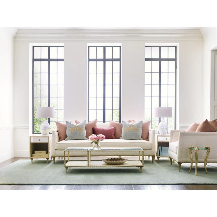 Caracole Compositions Fontainebleau Glass Top Coffee Table