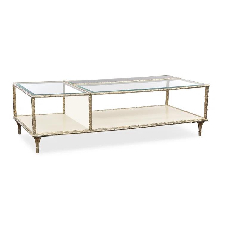 Caracole Compositions Fontainebleau Glass Top Coffee Table
