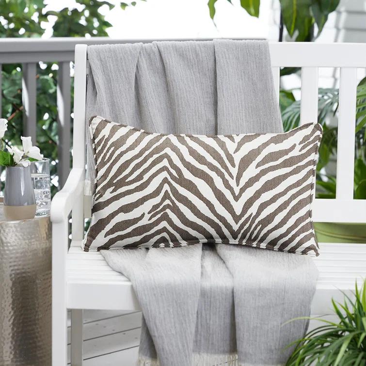 Sabine Animal Print Sunbrella® Indoor/Outdoor Reversible Throw Pillow (Set of 2)