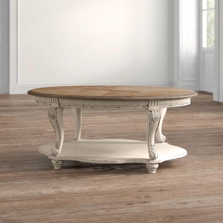 Signature Design By Ashley Casual Realyn Coffee Table White/Brown