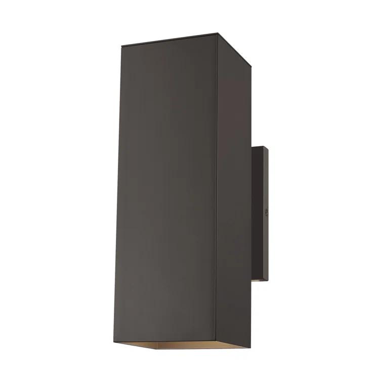 Elegant Bronze Aluminum 2-Light Outdoor Wall Lantern