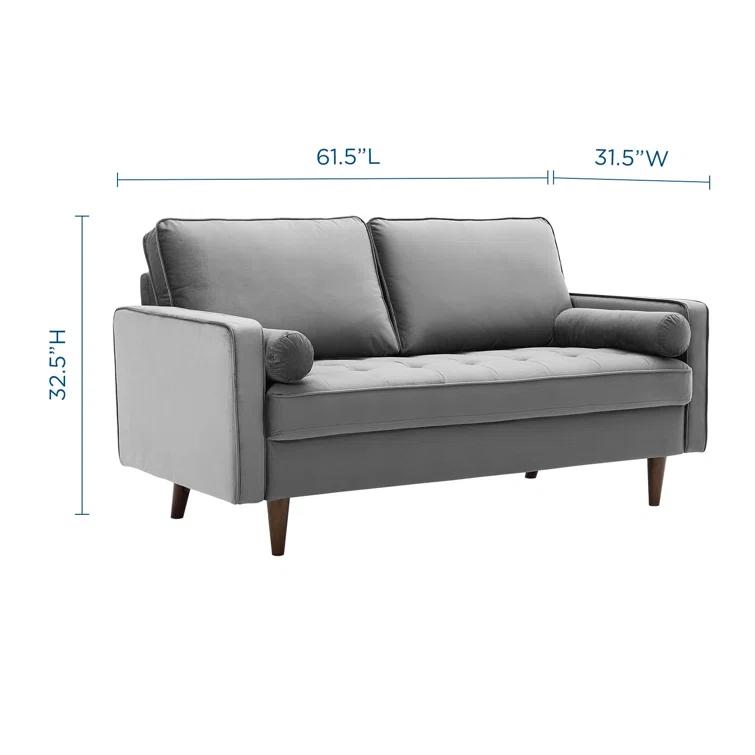 Fabric 61.5'' Reception Sofa