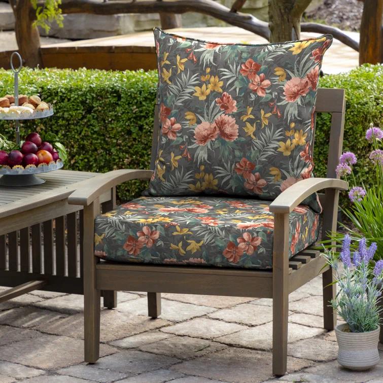 Phoebe Floral Outdoor Lounge Chair 5.75" Cushion