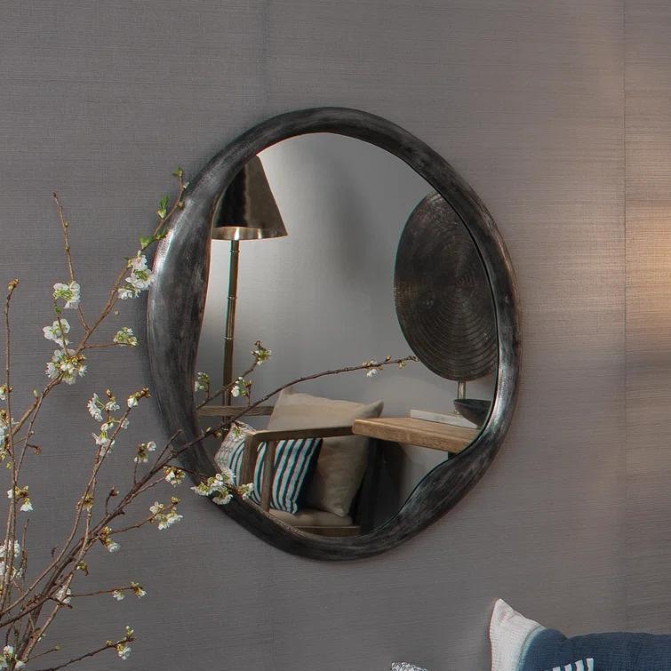 Doreen Round Mirror - Black