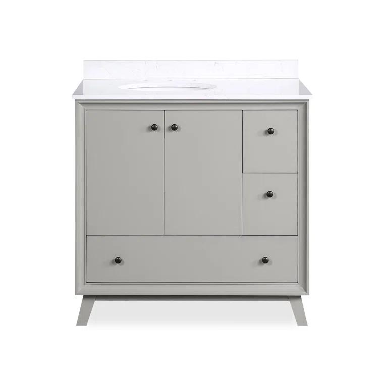 Bleeker 36'' Single Bathroom Vanity with Granite Top