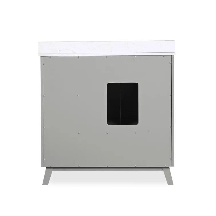 Bleeker 36'' Single Bathroom Vanity with Granite Top
