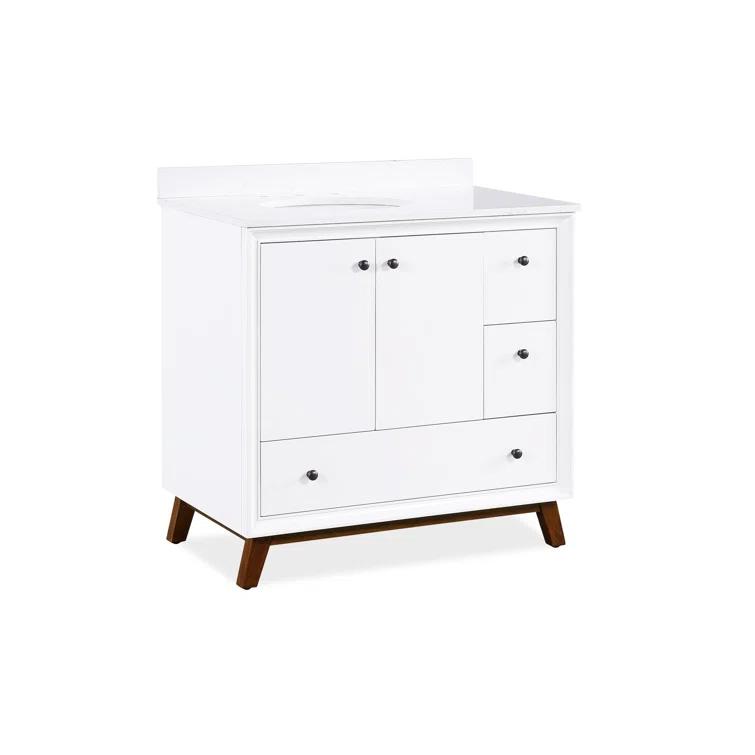 Bleeker 36'' Single Bathroom Vanity with Granite Top