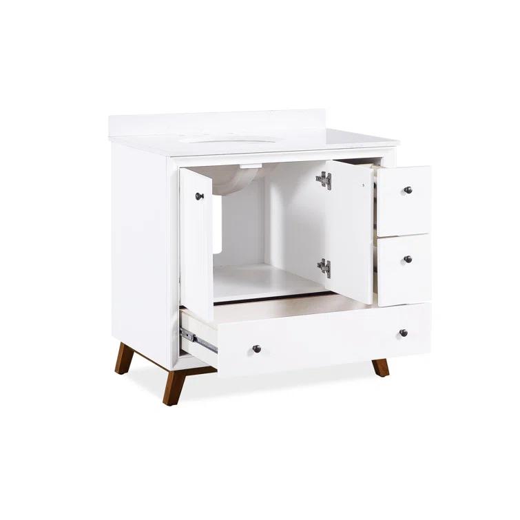 Bleeker 36'' Single Bathroom Vanity with Granite Top