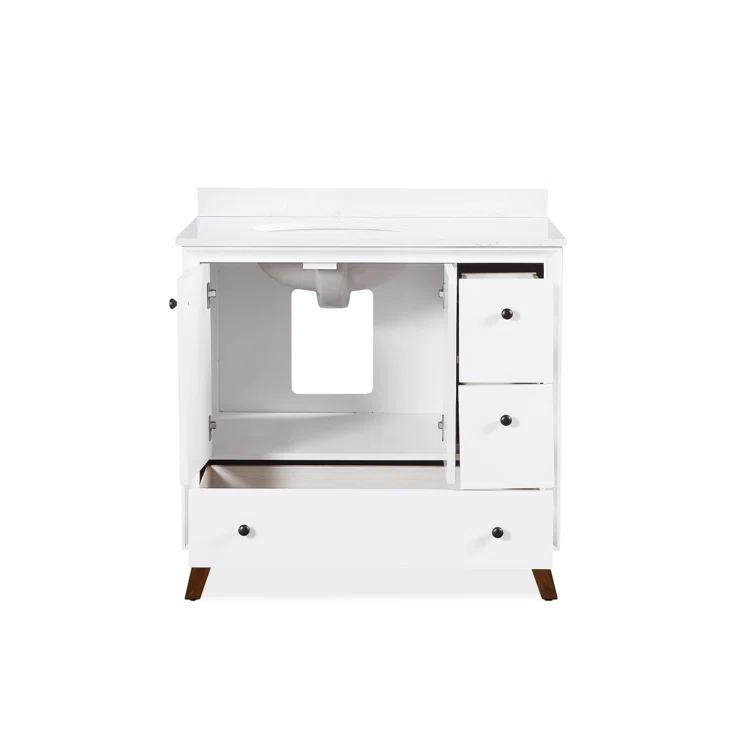 Bleeker 36'' Single Bathroom Vanity with Granite Top