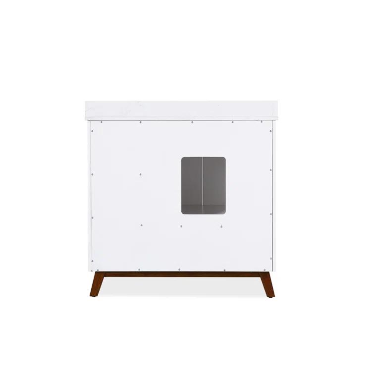 Bleeker 36'' Single Bathroom Vanity with Granite Top