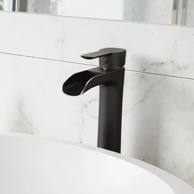 Niko 11" H Single Handle Vessel Sink Bathroom Faucetwith Pop-up Drain