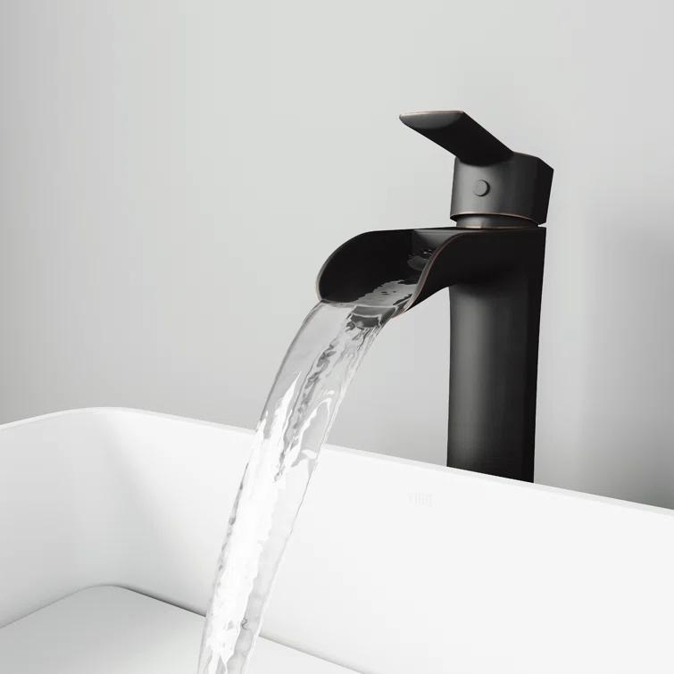 Niko 11" H Single Handle Vessel Sink Bathroom Faucetwith Pop-up Drain