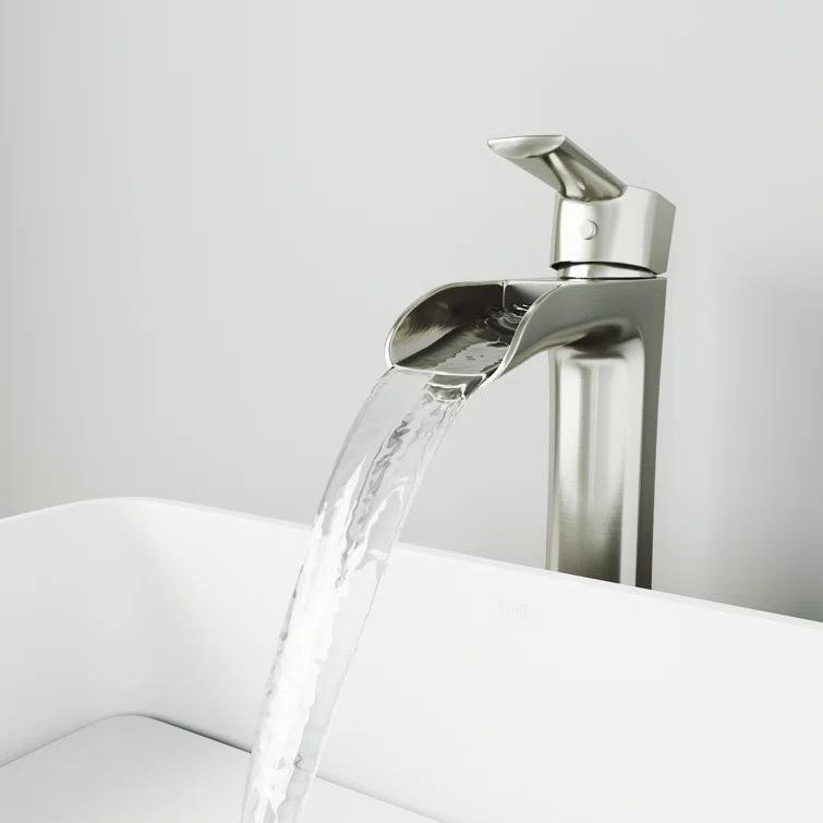 Niko 11" H Single Handle Vessel Sink Bathroom Faucetwith Pop-up Drain