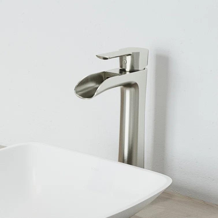 Niko 11" H Single Handle Vessel Sink Bathroom Faucetwith Pop-up Drain