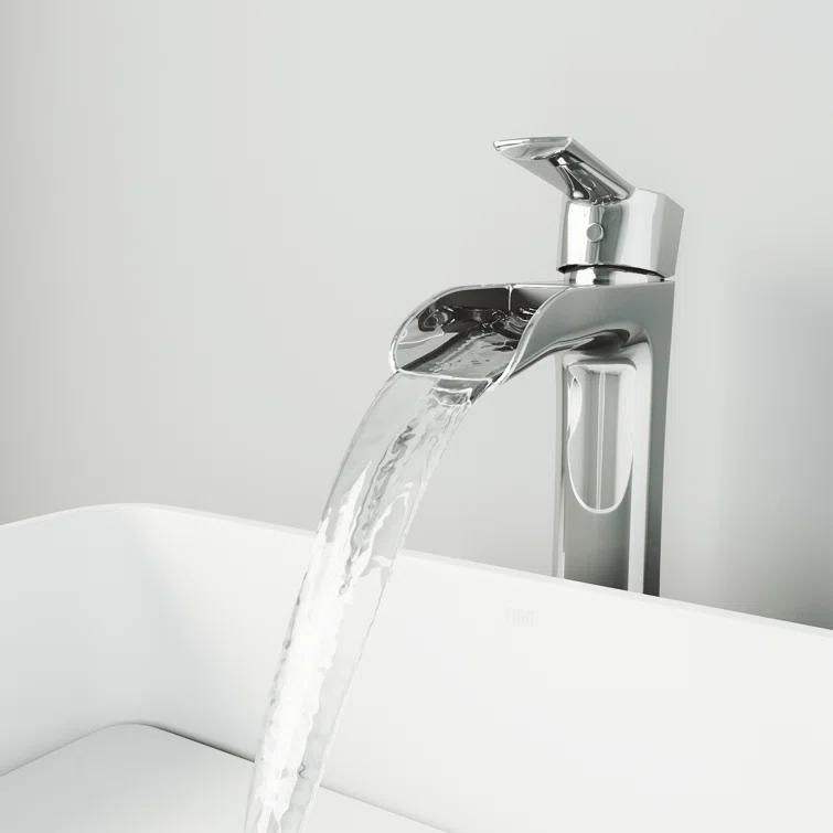 Niko 11" H Single Handle Vessel Sink Bathroom Faucetwith Pop-up Drain