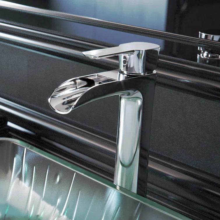 Niko 11" H Single Handle Vessel Sink Bathroom Faucetwith Pop-up Drain