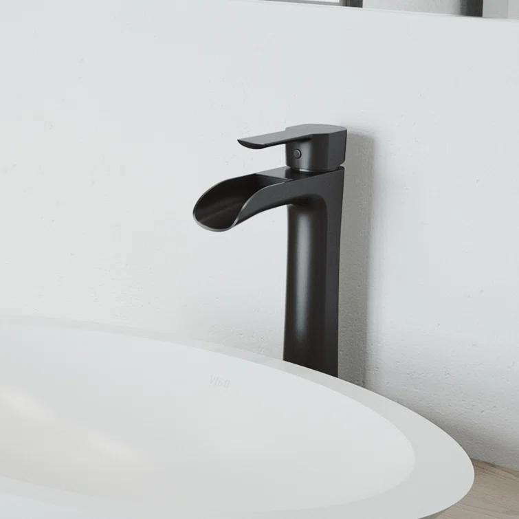 Niko 11" H Single Handle Vessel Sink Bathroom Faucetwith Pop-up Drain