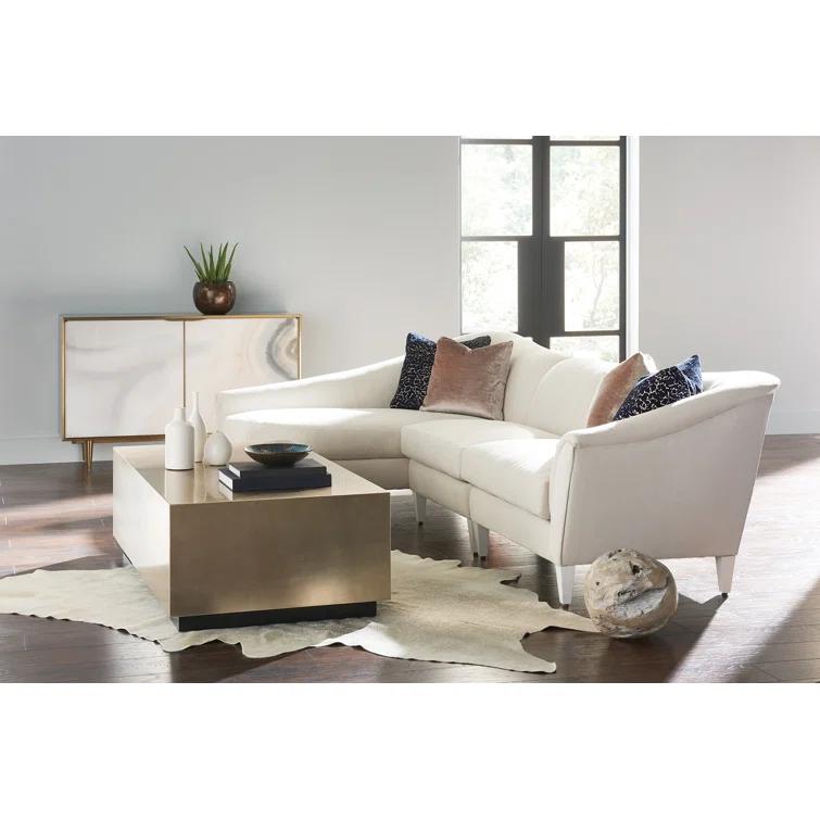 Beige Wood Rectangular Coffee Table with Storage