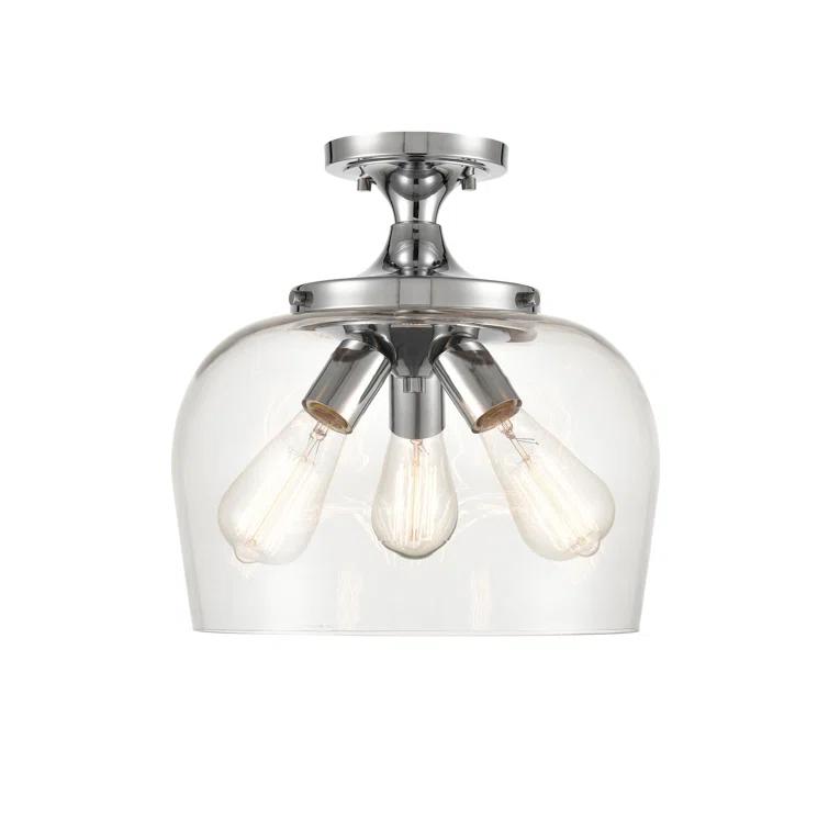 Three Posts™ Cromkill Glass Semi Flush Mount
