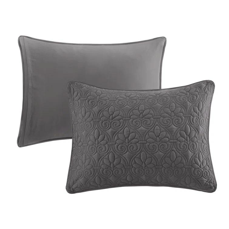 Madison Park Quebec 3 Piece Split Corner Pleated Quilted Bedspread