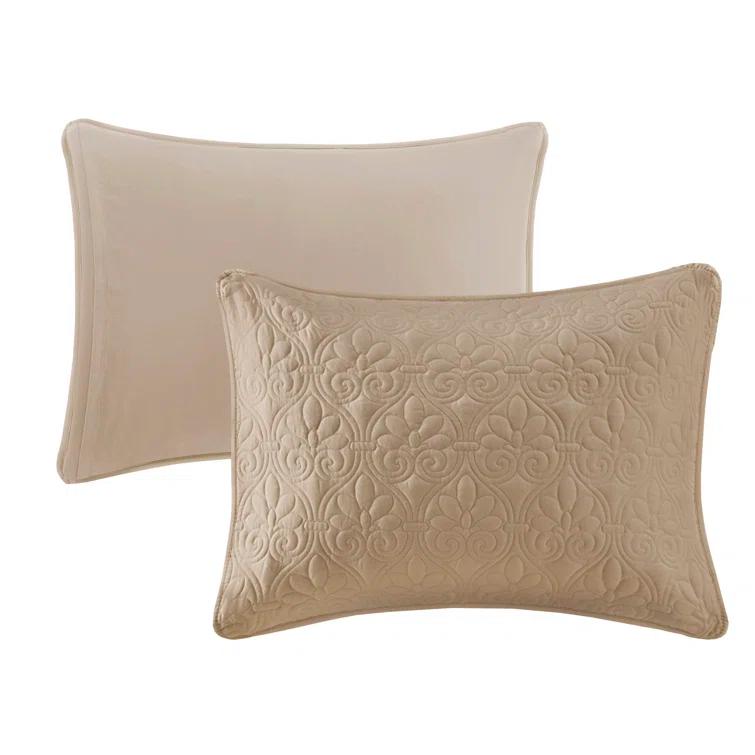 Madison Park Quebec 3 Piece Split Corner Pleated Quilted Bedspread