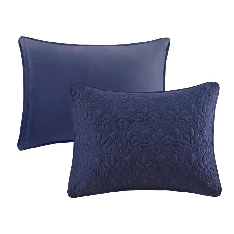 Madison Park Quebec 3 Piece Split Corner Pleated Quilted Bedspread