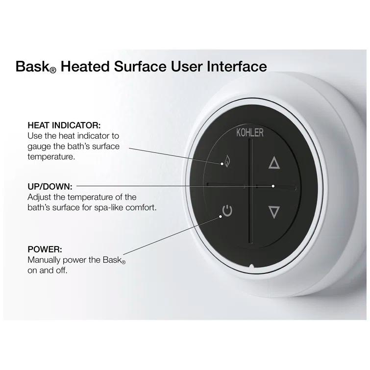 Archer® 60-in X 32-in Drop-in Heated Bubblemassage Air Bath with Bask Heated Surface