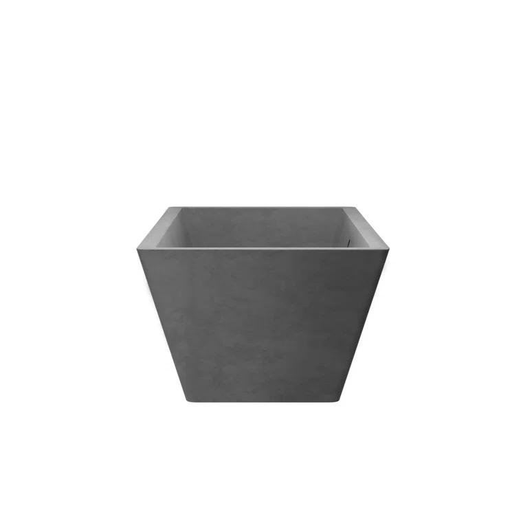 NativeStone 66" x 34" Freestanding Soaking Cement Bathtub