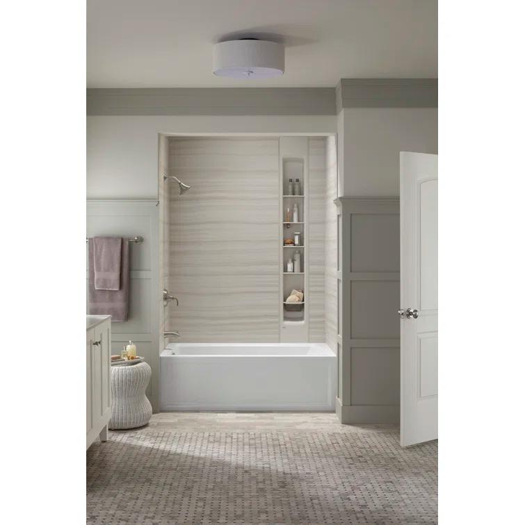 Archer® 60" x 32" Acrylic Alcove Soaking Bathtub with Comfort Depth
