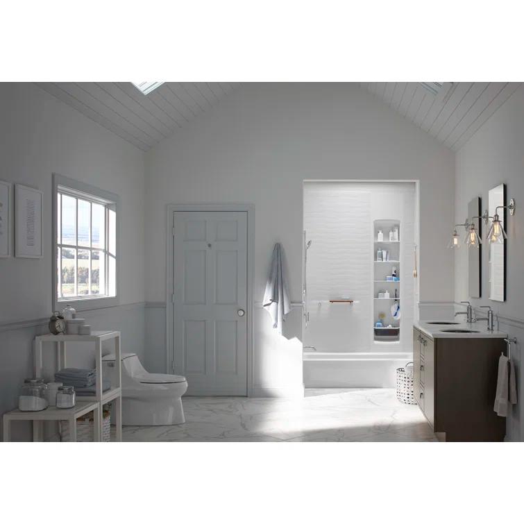 Bellwether® 60" x 30.25" Alcove Soaking Cast Iron Bathtub