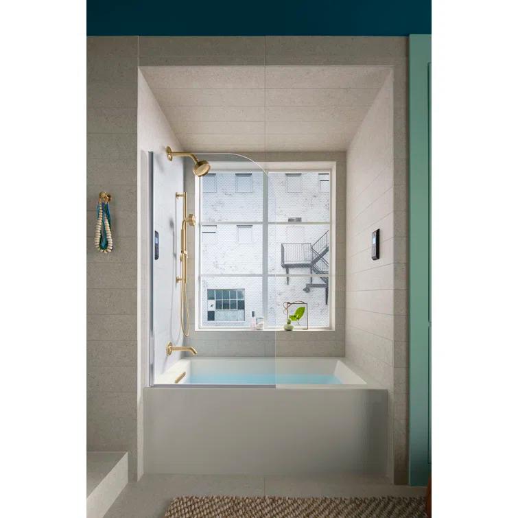 Underscore 60" x 30" Rectangular Alcove Soaking Bathtub with Integral Apron
