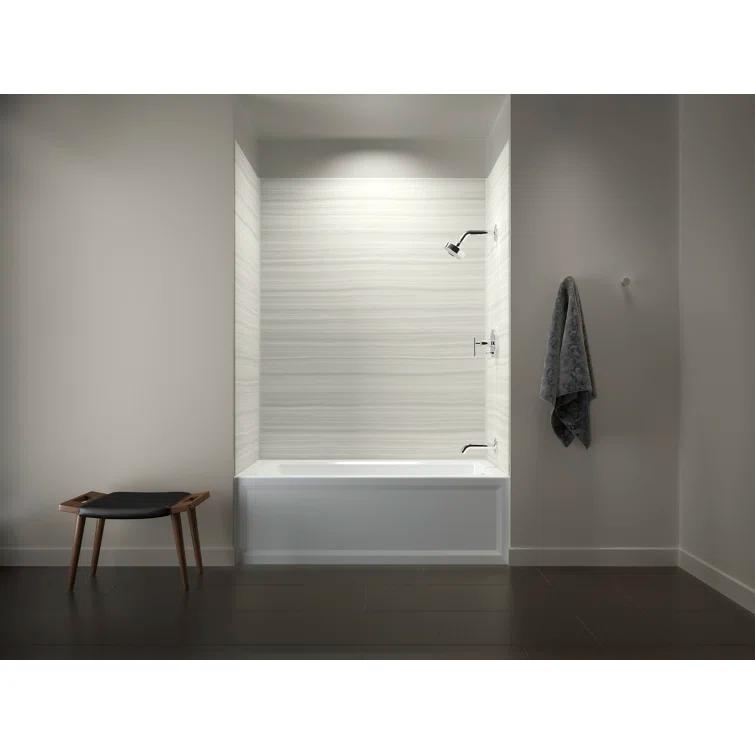 Archer® 60" x 32" Acrylic Alcove Soaking Bathtub with Comfort Depth
