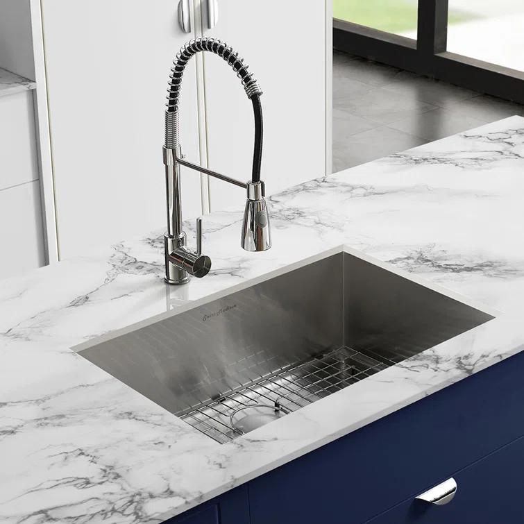 Tourner 26 x 18 Stainless Steel, Single Basin, Undermount Kitchen Sink