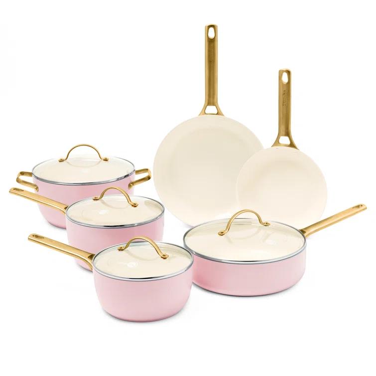 GreenPan Reserve Hard Anodized Healthy Ceramic Nonstick 10 Piece Cookware Set