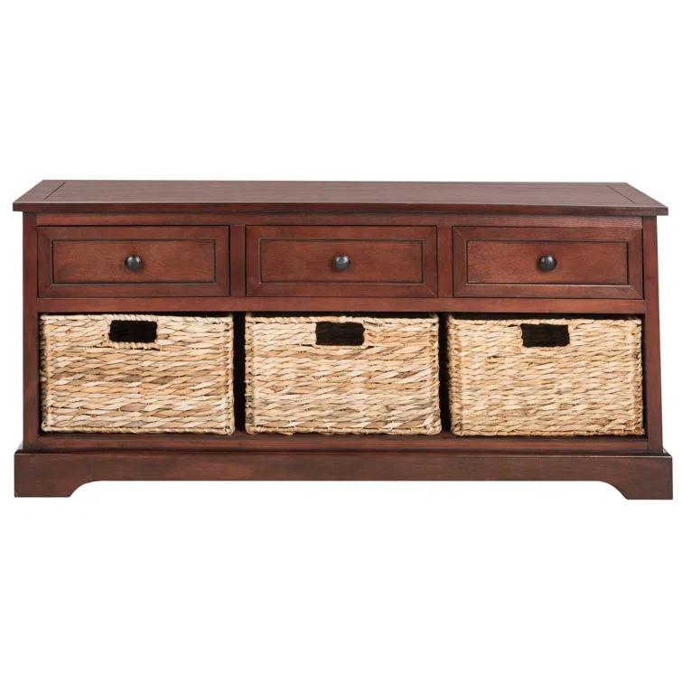Adayla Solid Wood Drawers Storage Bench