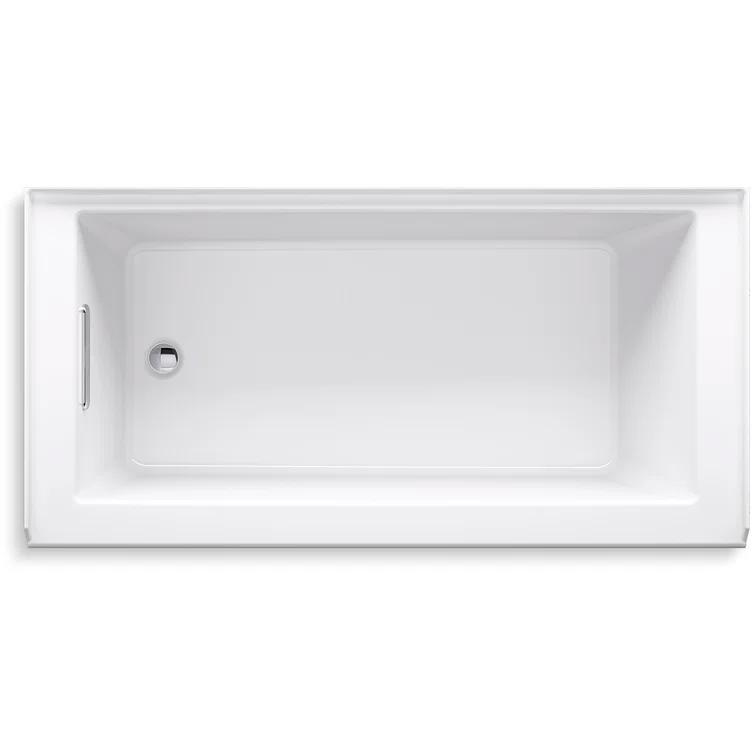 Underscore 60" x 30" Rectangular Alcove Soaking Bathtub with Integral Apron
