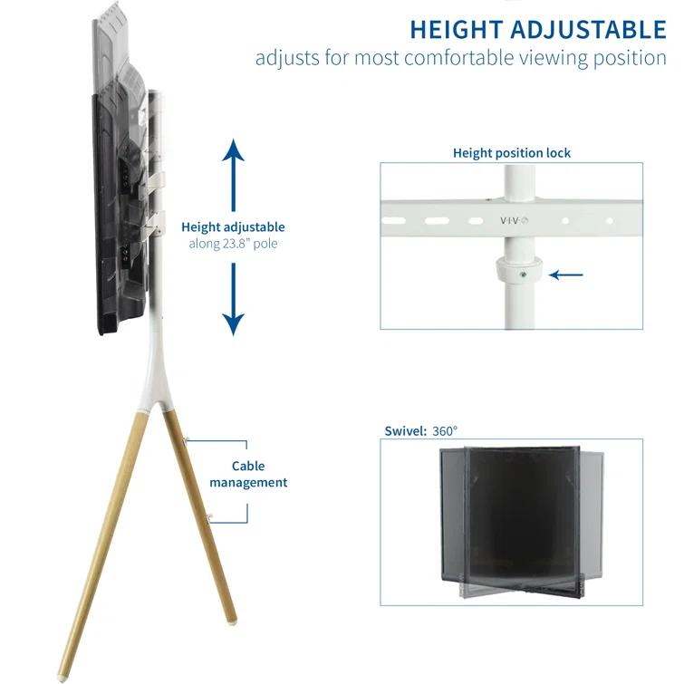 VIVO Easel Studio TV Floor Stand for 45" - 65" Screens (TV65A series)