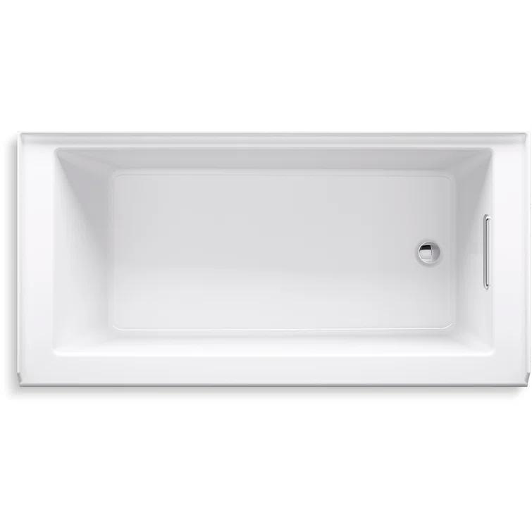 Underscore 60" x 30" Rectangular Alcove Soaking Bathtub with Integral Apron