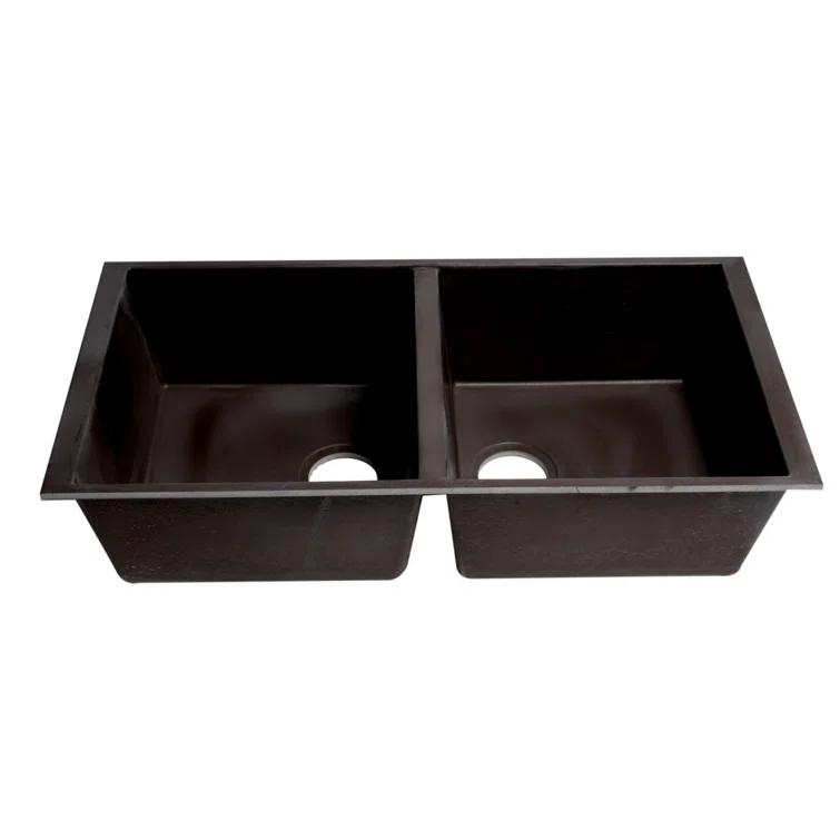 Alfi Brand AB3420UM-C 33.88'' L Undermount Double Bowl Granite Kitchen Sink