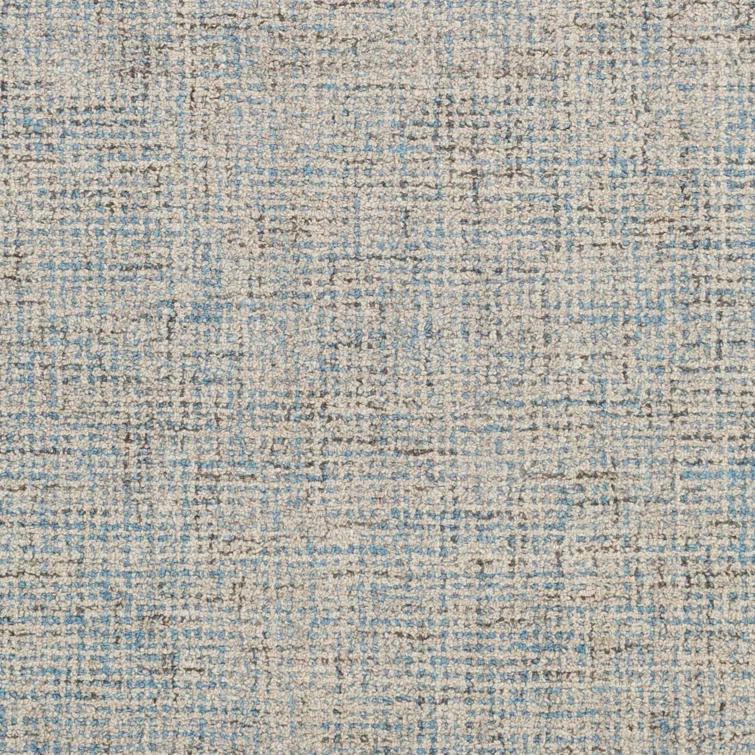 Hand-Tufted Reversible Light Blue Wool 5' x 7' Area Rug