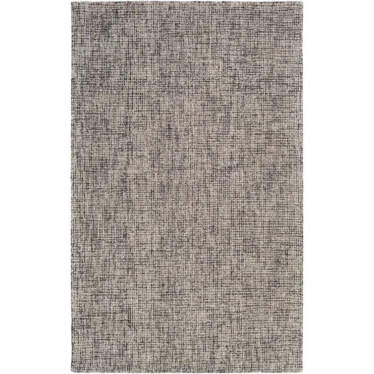 Hand-Tufted Blue and Gray Wool Rectangular Rug