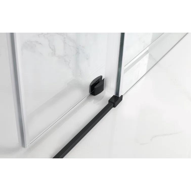 Coraline XL 44" W x 80" H Single Sliding Frameless Shower Door