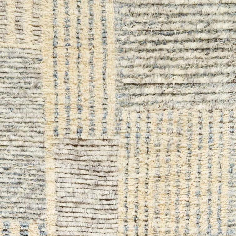 Gray Hand-Knotted Wool 8' x 10' Area Rug