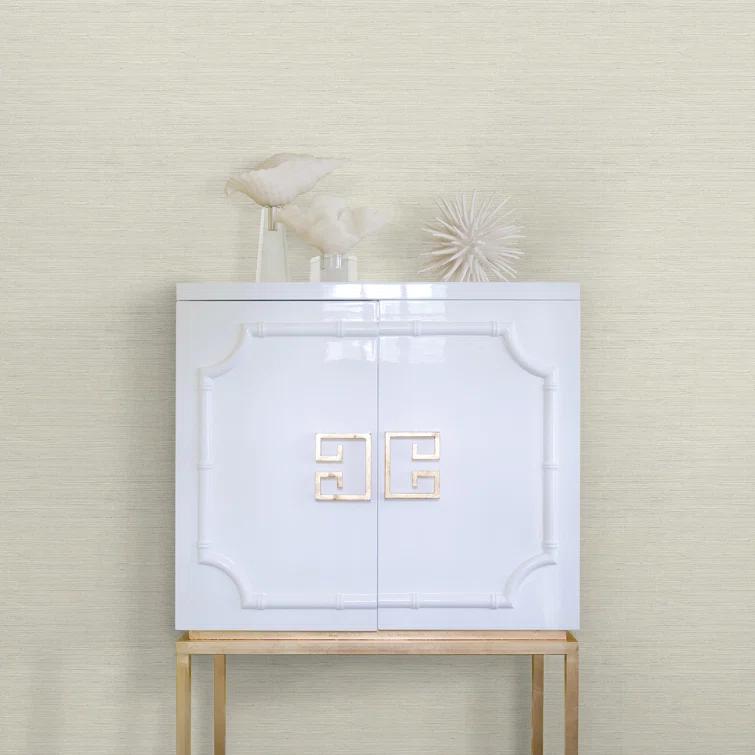 Chesapeake Agave Light Grey Faux Grasscloth Wallpaper