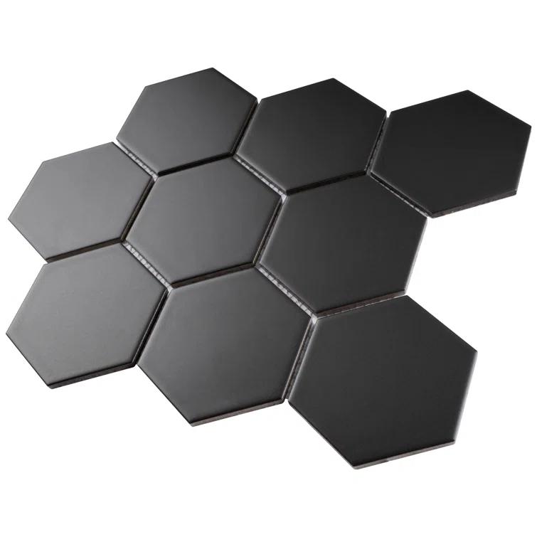 Supreme Tile Porcetile 10.08 in. x 11.64 in. Honeycomb Matte Porcelain Mosaic Wall and Floor Tile