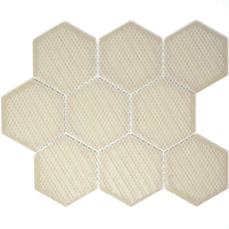 Supreme Tile Porcetile 10.08 in. x 11.64 in. Honeycomb Matte Porcelain Mosaic Wall and Floor Tile