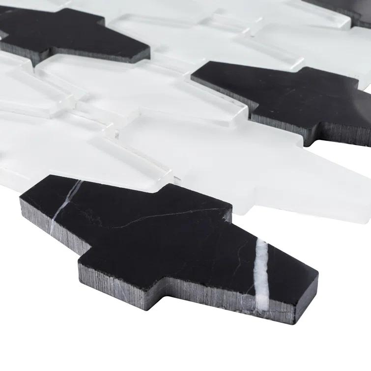 Supreme Tile Crossroads 10.25'' W X 10.75'' Natural Stone/Glass Random Wall Tile